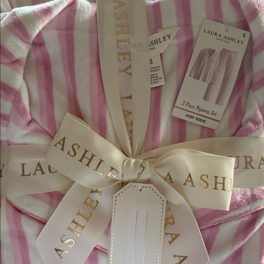 Laura Ashley Pink and White Pajama Set
